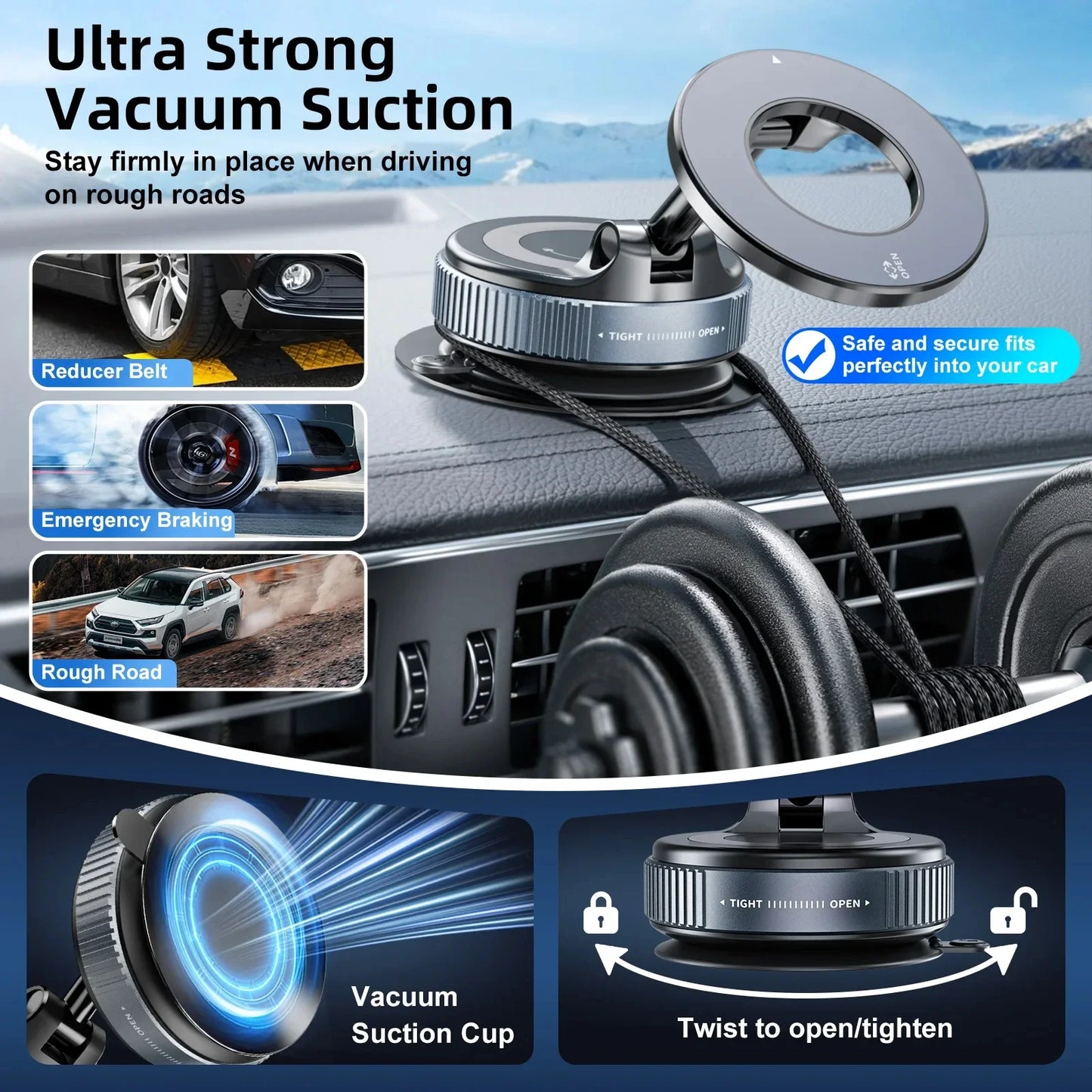 Voltiva GripMount — Magnetic 360° Car Phone Holder