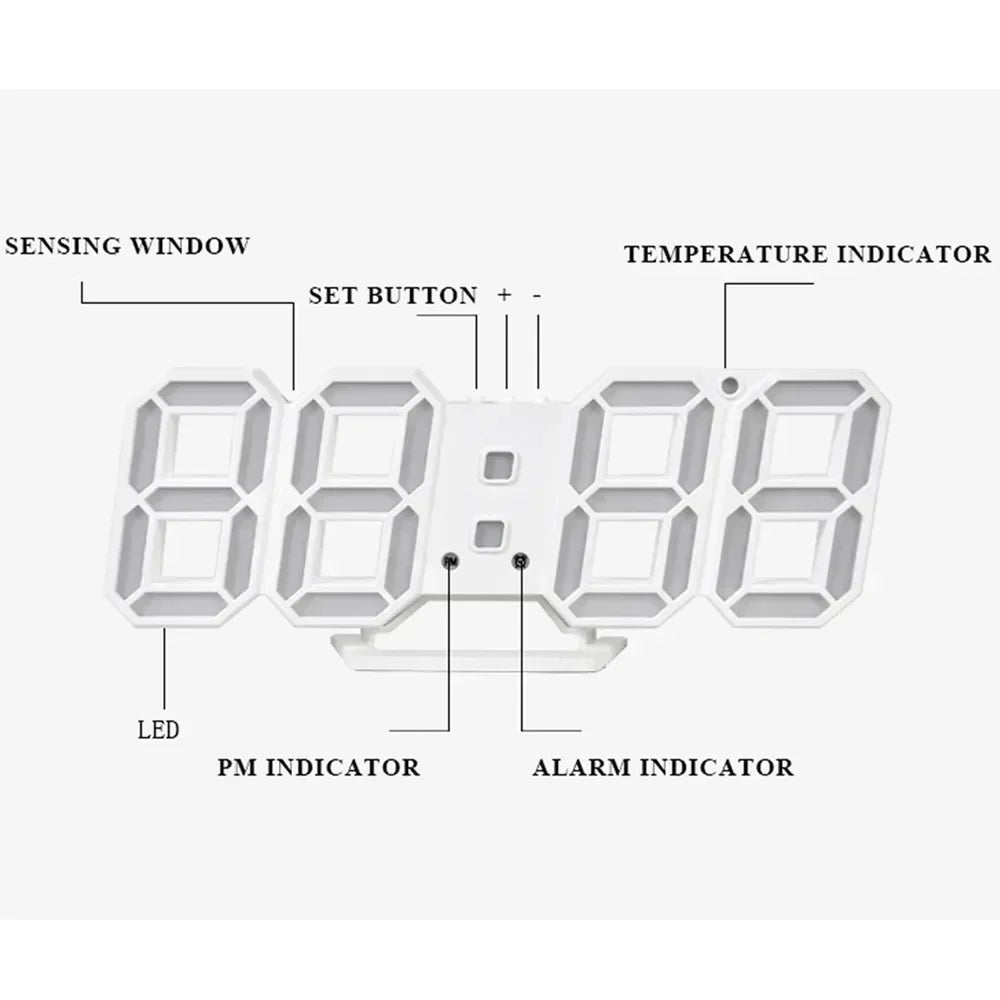 Voltiva TimeGlow — Digital LED Alarm Clock & Decor