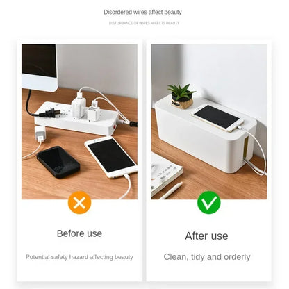 Voltiva CableVault — Desktop Power Strip & Cable Storage Box